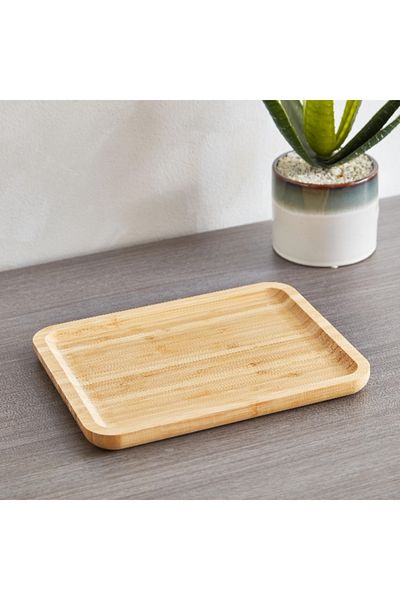 Home Box Bamboo Rectangular Tray - Medium
