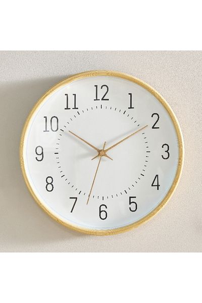 Home Box Espiri Bamboo Frame Wall Clock - 31.7x5 cm