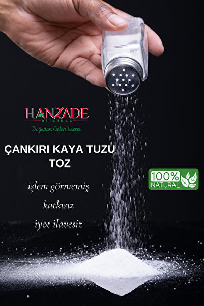 Hanzade Bitkisel 84 Mineralli Doğal Çankırı Kristal Toz Kaya Tuzu 1 Kg
