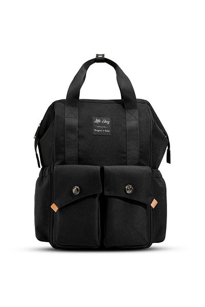 Little Story Elite Diaper Bag w / Stroller Hooks & Changing mat - Black