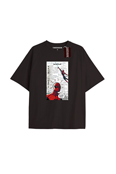 TIMESWASTINGIRL Tricou Spider-Man cu imprimeu de ziar Model No Way Home