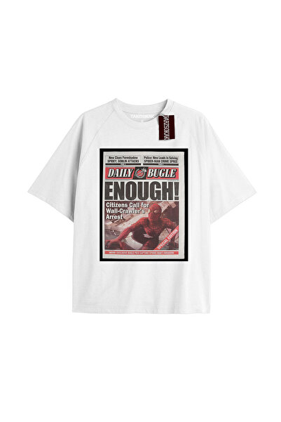 TROVE تي شيرت مطبوع عليه صحيفة Spider-Man موديل No Way Home