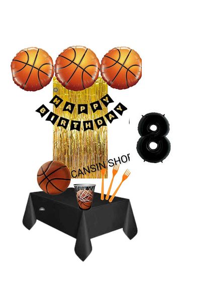 CANSIN Basketball 8 Years Birthday Set for 8 People