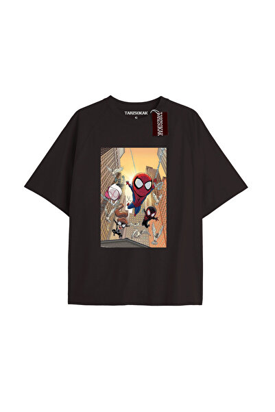 TIMESWASTINGIRL Tricou Spider-Man cu imprimeu de ziar Model No Way Home