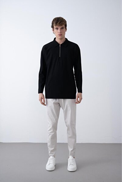 MARRAKECH Unisex Oversize Polo Collar - Ύφασμα με φερμουάρ και οδοντωτό