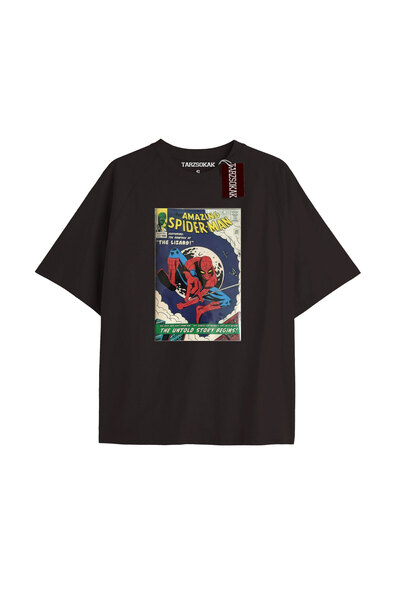 TIMESWASTINGIRL Tricou Spider-Man cu imprimeu de ziar Model No Way Home