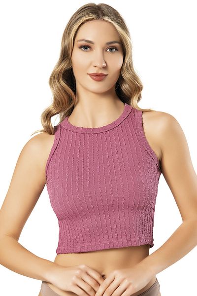 CHC Chocho Women's Knitted Detailed Crop