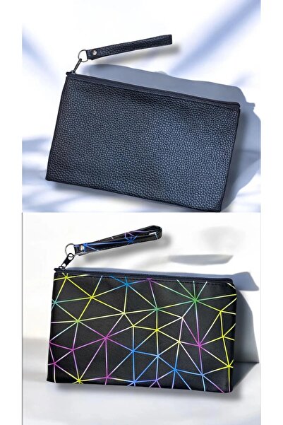 Mia Belt Portföy Çanta Makyaj çantası El Çantası 15*23 cm Suni Deri