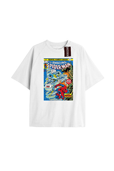 TIMESWASTINGIRL Μπλουζάκι Spider-Man με εκτύπωση εφημερίδας, μοντέλο No Way Home