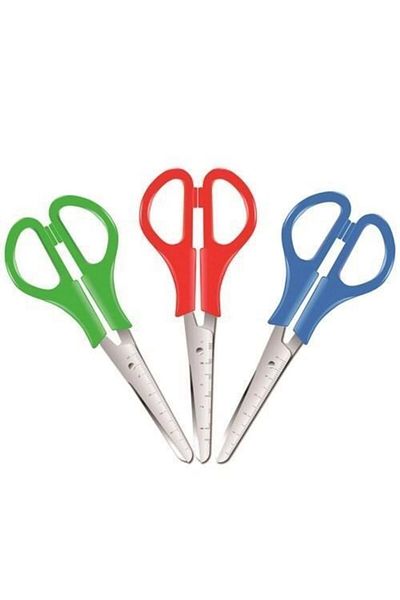 Brons Br-699 Steel School Scissors with Ruler