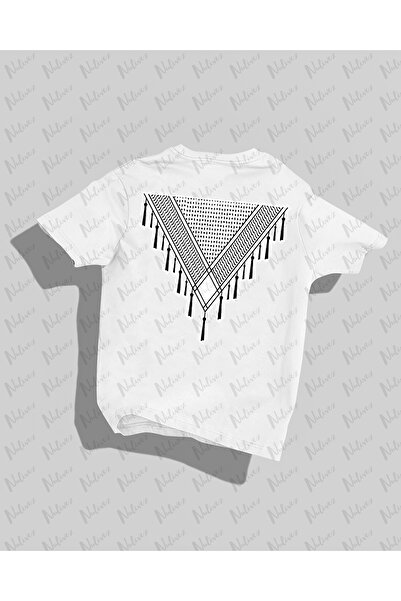 Nulivez تي شيرت بتصميم فلسطين مطبوع على الظهر عالي الجودة للجنسين