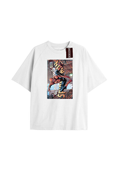 TROVE تي شيرت مطبوع عليه صحيفة Spider-Man موديل No Way Home