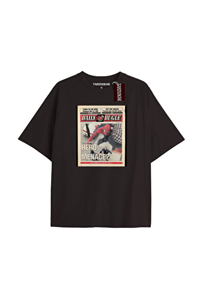 TIMESWASTINGIRL Tricou Spider-Man cu imprimeu de ziar Model No Way Home