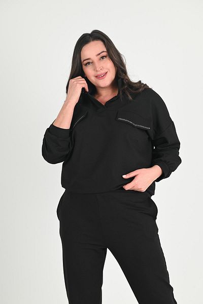 Koza Butik Дамски анцуг с голям размер Испански крака 8064-24