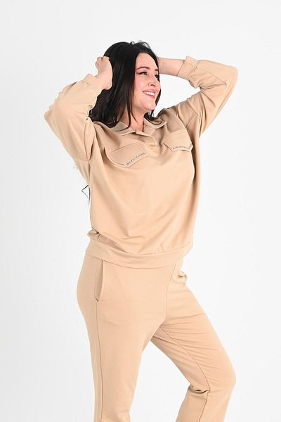 Koza Butik Γυναικείο Σετ αθλητικής φόρμας ισπανικού μεγάλου μεγέθους 8064-24