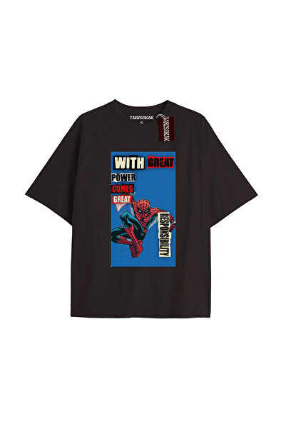 TIMESWASTINGIRL Tricou Spider-Man cu imprimeu de ziar Model No Way Home