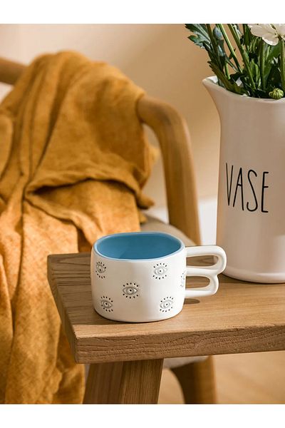 LC Waikiki Lcw Home - Blue Eye Printed, 315 ml Porcelain Mug