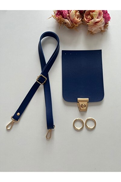 zg hobi aksesuar Knitted Bag Set - Knitted Phone Bag Adjusted Strap and Flap Set