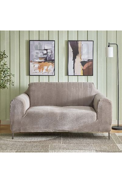 Home Box Veloura Velveteen 2-Seater Sofa Cover - 135-175 cm