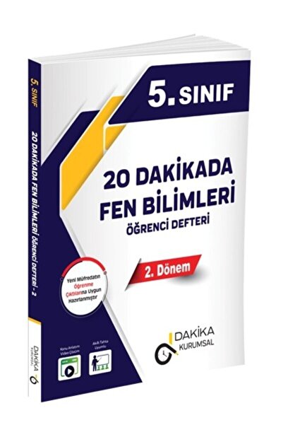 Dakika Yayınları 20 DAKİKADA 5. SINIF FEN BİLİMLERİ ÖĞRENCİ DEFTERİ 2.DÖNEM