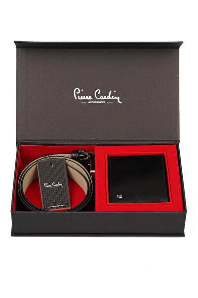 Pierre Cardin Σετ ανδρικής ζώνης και πορτοφολιού από γνήσιο δέρμα L1.PC.004.1...