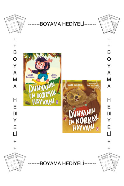 Timaş Çocuk Boyamalı - Dünyanın En Komik Hayvanı-Dünyanın En Korkak Hayvanı-C...