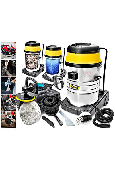 PROXTECH Profesyonel Koltuk Yıkama Fırçalama Set Sanayi Tipi  Endüstriyel 3Mo...