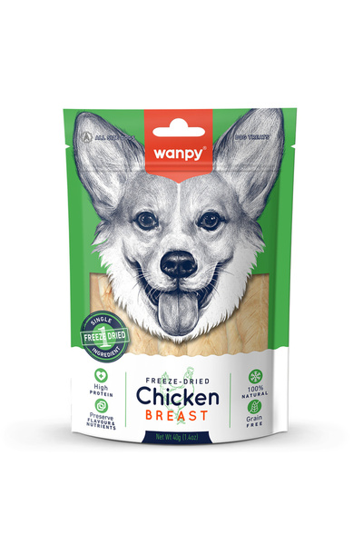 Wanpy Köpek Dondurularak Kurutulmuş Tavuk Göğüs 40g