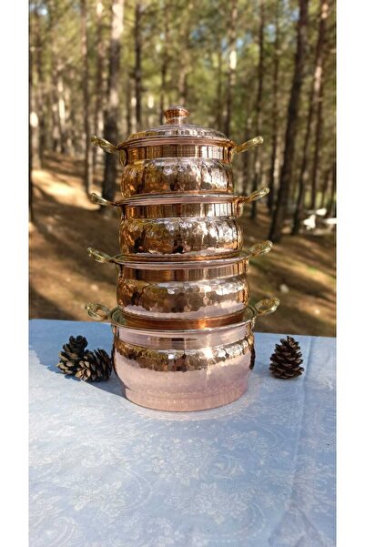 Erişim Bakırhanem Sebe Home 8 Pieces Copper Maraş Cazer with Cover