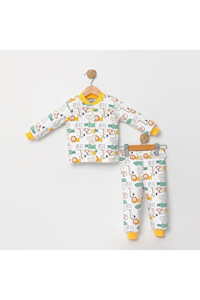 babymoon kids SET DE PIJAMALE UNISEX CU MODEL ANIMALE, 100% BUMBAC