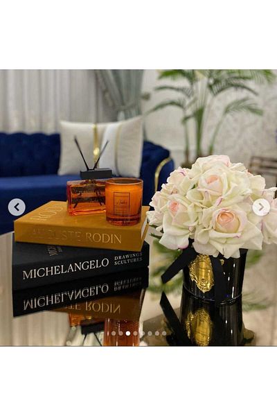 NariHome Fabric Covered Decorative Book Box Set of 2