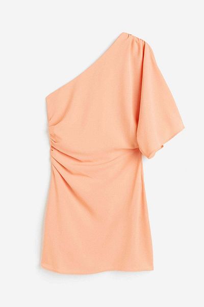 H&M Draped one-shoulder dress