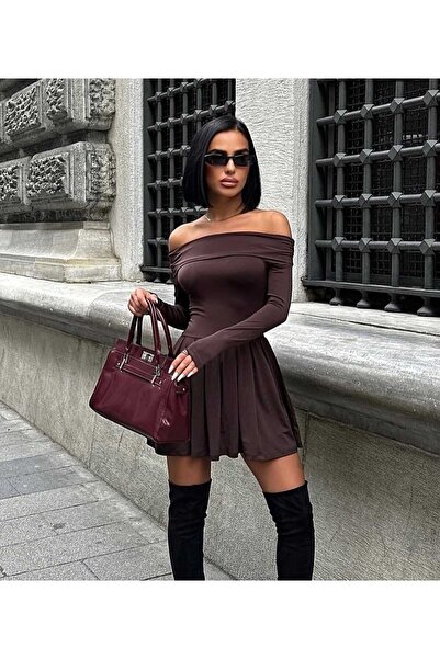 Mon Astre Madonna Collar Pleated Dress