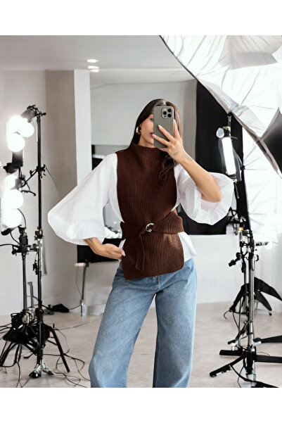 RUUH Sophia Balon Kol Gömlek,Süveter Takım