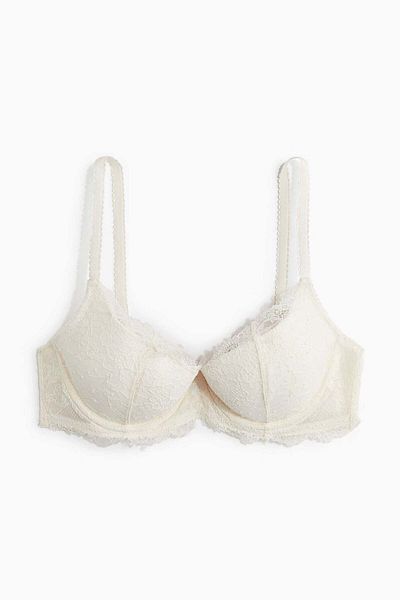 H&M Padded underwired demi lace bra