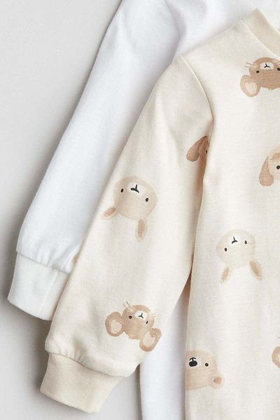 H&M 2-pack zip-up sleepsuits