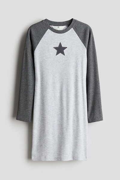 H&M Printed raglan-sleeved dress