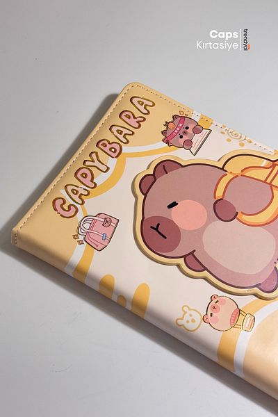 caps Capybara 3D Περιστροφικό Κάλυμμα Σημειωματάριο A5 – Με Planner, Ημερολόγιο και Περιεχόμενο Λίστα Εκκρεμοτήτων