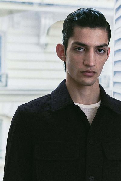 H&M Regular Fit Textured-weave overshirt