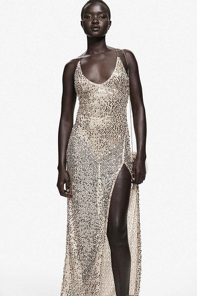 H&M Sequined net dress