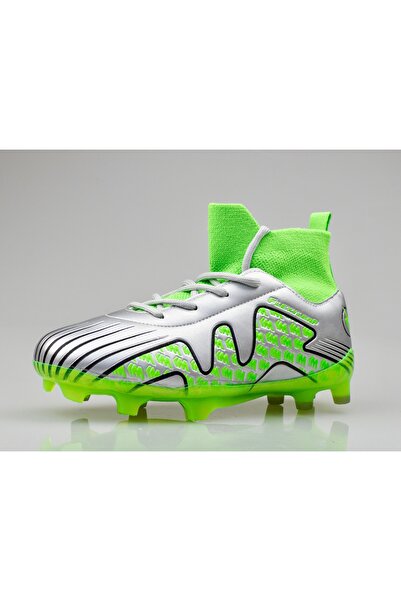 JOJO KIDS Unisex Children's Football Boots - Rug, Field and Grass Floor Socks, Ornamental Laces, Flexible, Soccer Shoes
