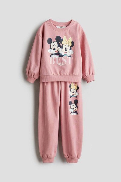 H&M 2-piece printed sweatshirt set