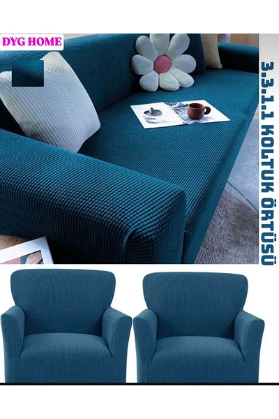 dyg home 3 3 1 1 Set cuvertură de canapea din Lycra - Produs textil pentru casă