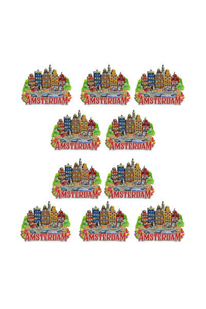 Vera Buzdolabı Magneti - 10 Adet Amsterdam Magneti