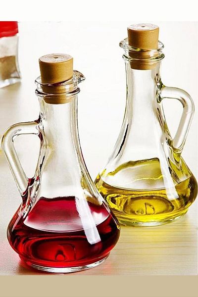 Paşabahçe 80108 Olivia 2-Piece Oil and Vinegar with Cork Lid 260 Cc