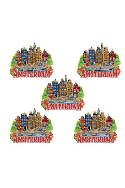 Vera Buzdolabı Magneti - 5 Adet Amsterdam Magneti