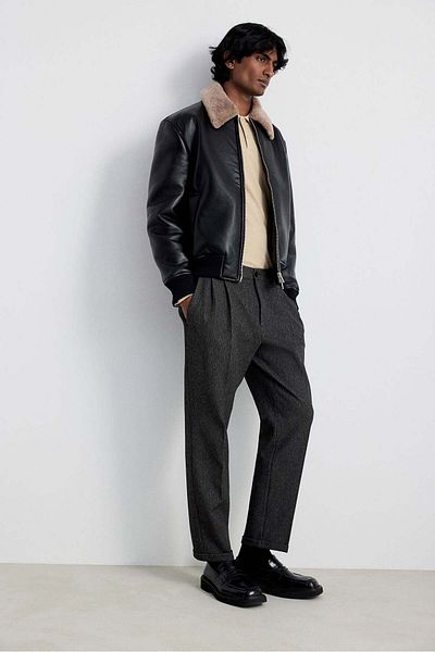 H&M Regular Fit Ribbed polo shirt