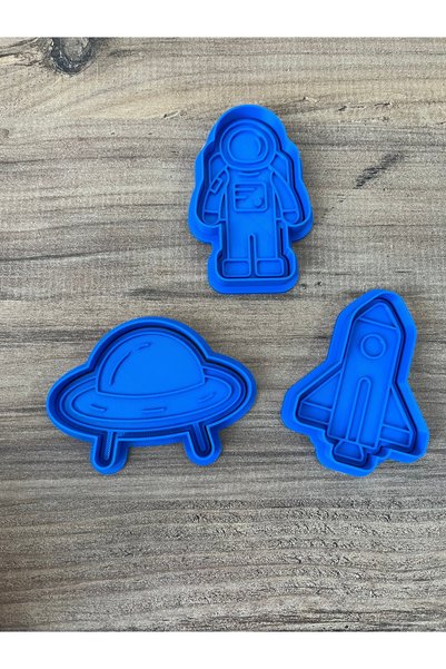 KSTECH Space Themed Cookie Mold and Stamp Set - 7 Pieces