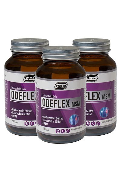 Phytodef Odeflex MSM + Glucosamine Sulfate + Chondroitin Sulfate - 90 Capsules X 3 Pieces