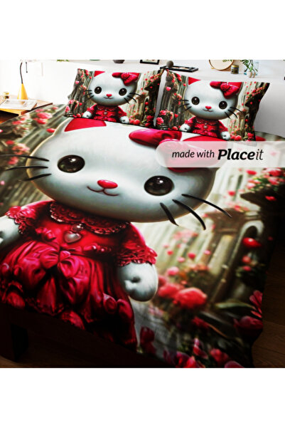 Elmas Dizayn Dijital Baskı Çocuk Nevresim Takımı 160*240 Cm Antibakteriyel Or...